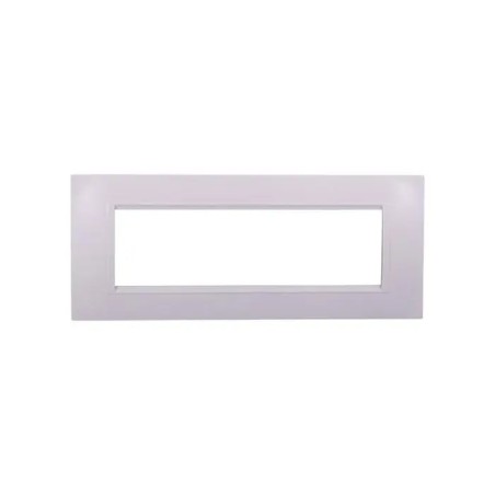 Placca Bticino Compatibile Livinglight 7 Moduli Plastica Quadrata Bianco