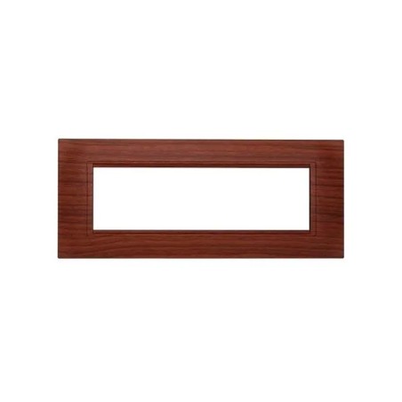 Placca Bticino Compatibile Livinglight 7 Moduli Plastica Quadrata Radica