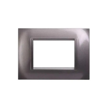 Placca Bticino Compatibile Livinglight 3 Moduli Plastica Quadrata Titanio