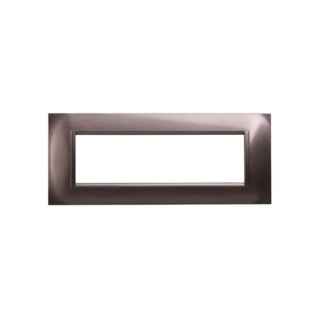 Placca Bticino Compatibile Livinglight 7 Moduli Plastica Quadrata Bronzo