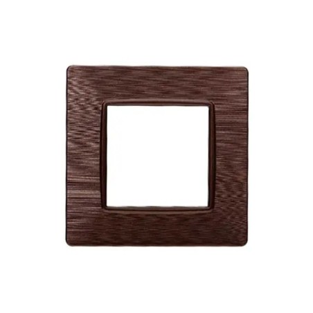 Placca Bticino Compatibile Livinglight 2 Moduli Plastica Satinato Bronzo
