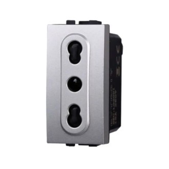 Presa Bipasso 2+t 16a Bticino Compatibile Grigio
