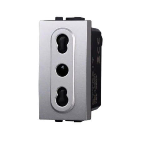 Presa Bipasso 2+t 16a Bticino Compatibile Grigio
