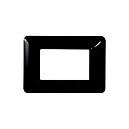 Placca3 Moduli Bticino Matix Compatibile Plastica Nero