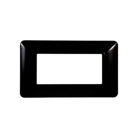 Placca 4 Moduli Bticino Matix Compatibile Plastica Nero