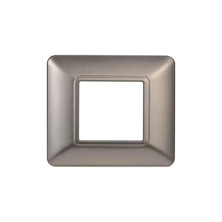 Placca 2 Moduli Bticino Matix Compatibile Plastica Titanio