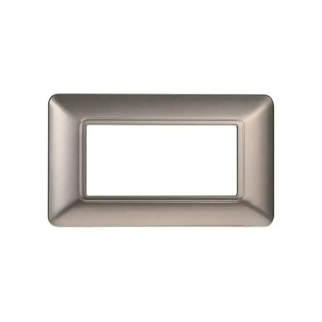 Placca 4 Moduli Bticino Matix Compatibile Plastica Titanio