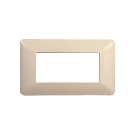 Placca 4 Moduli Bticino Matix Compatibile Plastica Sabbia
