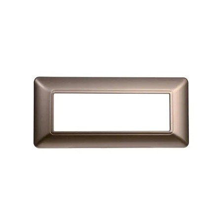 Placca 6 Moduli Bticino Matix Compatibile Plastica Bronzo