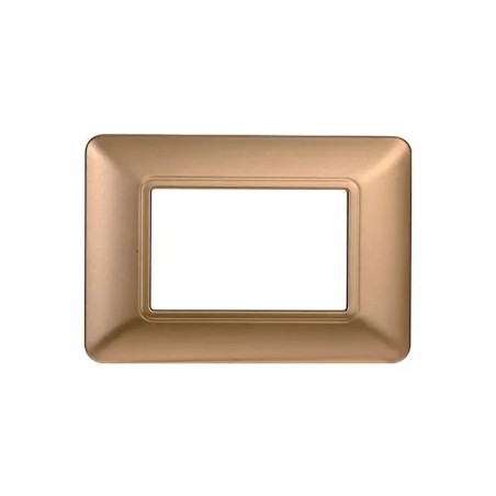 Placca 3 Moduli Bticino Matix Compatibile Plastica Oro