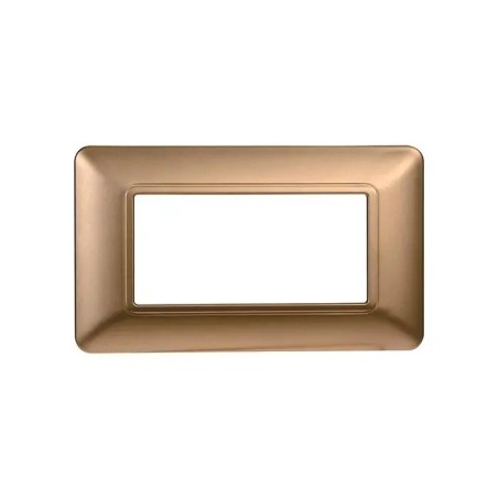 Placca 4 Moduli Bticino Matix Compatibile Plastica Oro