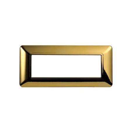 Placca 6 Moduli Bticino Matix Compatibile Plastica Oro Lucido