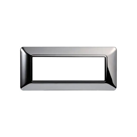 Placca 6 Moduli Bticino Matix Compatibile Plastica Cromato Lucido