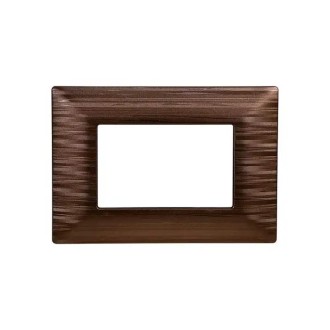 Placca 3 Moduli Bticino Matix Compatibile Plastica Bronzo...