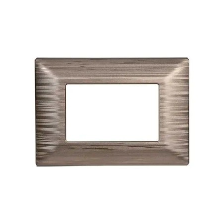 Placca 3 Moduli Bticino Matix Compatibile Plastica Oro Satinato