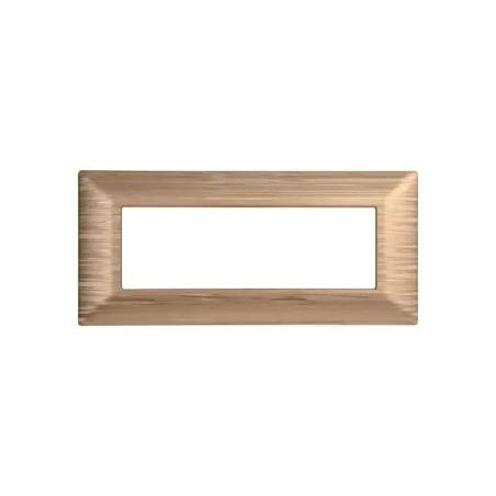 Placca 6 Moduli Bticino Matix Compatibile Plastica Oro Satinato