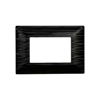 Placca 3 Moduli Bticino Matix Compatibile Plastica Nero...