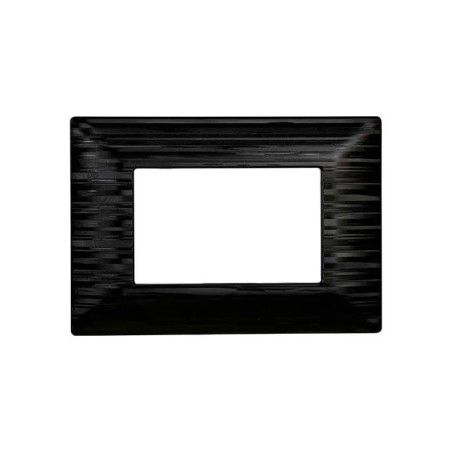 Placca 3 Moduli Bticino Matix Compatibile Plastica Nero Satinato