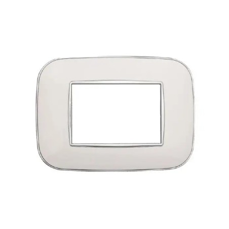 Placca 3 Moduli Bticino Axolute Compatibile Plastica Bianco Serie Moon