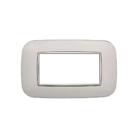 Placca 4 Moduli Bticino Axolute Compatibile Plastica Bianco Serie Moon