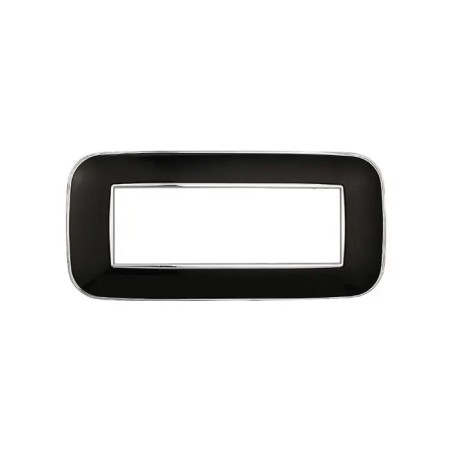 Placca 6 Moduli Bticino Axolute Compatibile Plastica Nero Serie Moon