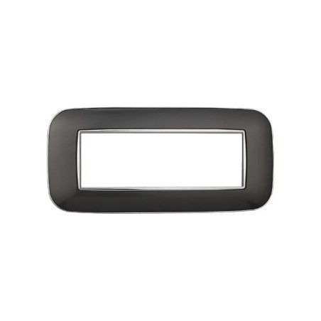 Placca 6 Moduli Bticino Axolute Compatibile Plastica Acciaio Scuro Serie Moon