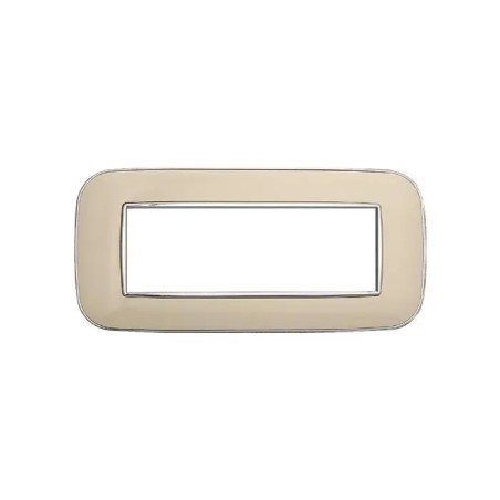 Placca 6 Moduli Bticino Axolute Compatibile Plastica Sabbia Serie Moon