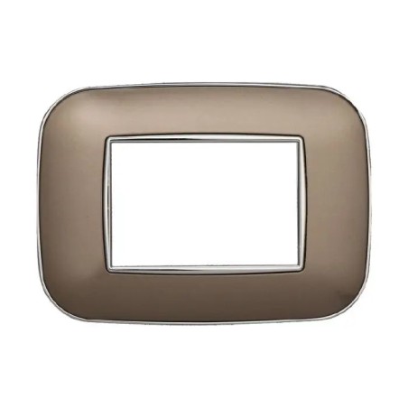 Placca 3 Moduli Bticino Axolute Compatibile Plastica Bronzo Serie Moon