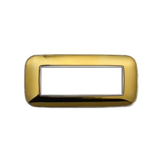 Placca 6 Moduli Bticino Axolute Compatibile Plastica Oro...
