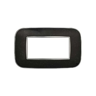 Placca 4 Moduli Bticino Axolute Compatibile Plastica Nero...