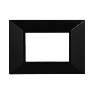 Placca 3 Moduli Bticino Axolute Compatibile Piramide Nero...