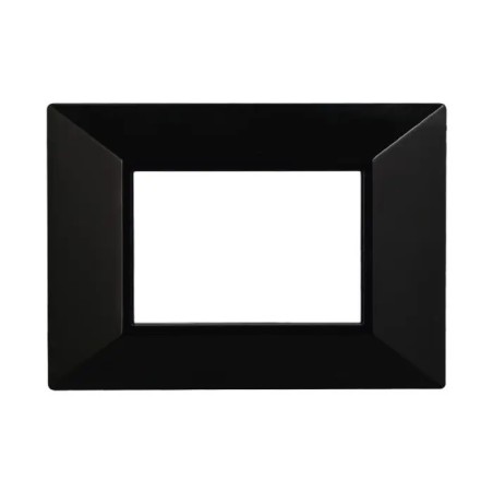 Placca 3 Moduli Bticino Axolute Compatibile Piramide Nero Serie Moon