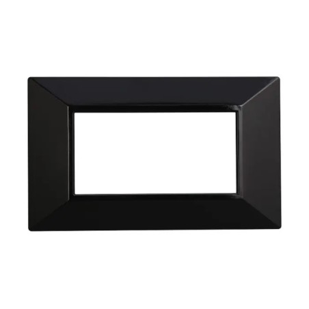 Placca 4 Moduli Bticino Axolute Compatibile Piramide Nero Serie Moon