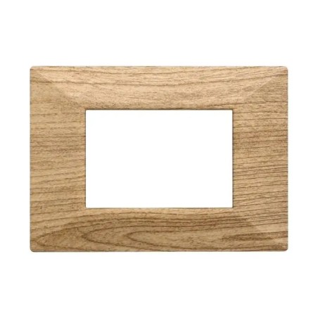 Placca 3 Moduli Bticino Axolute Compatibile Piramide Legno Scuro Serie Moon