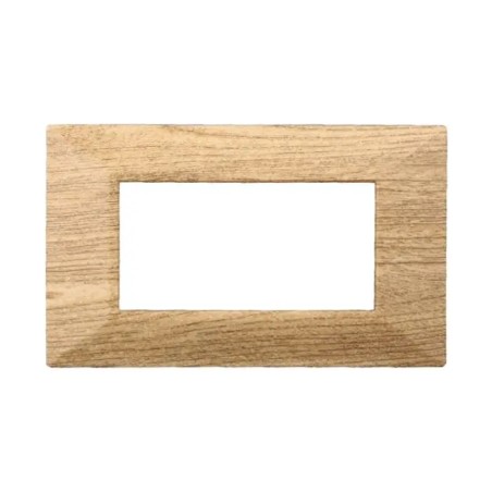 Placca 4 Moduli Bticino Axolute Compatibile Piramide Legno Scuro Serie Moon