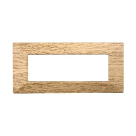 Placca 6 Moduli Bticino Axolute Compatibile Piramide Legno Scuro Serie Moon