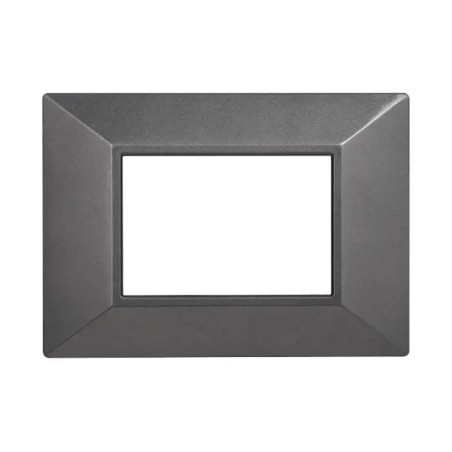 Placca 3 Moduli Bticino Axolute Compatibile Piramide Acciaio Scuro Serie Moon