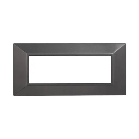Placca 6 Moduli Bticino Axolute Compatibile Piramide Acciaio Scuro Serie Moon