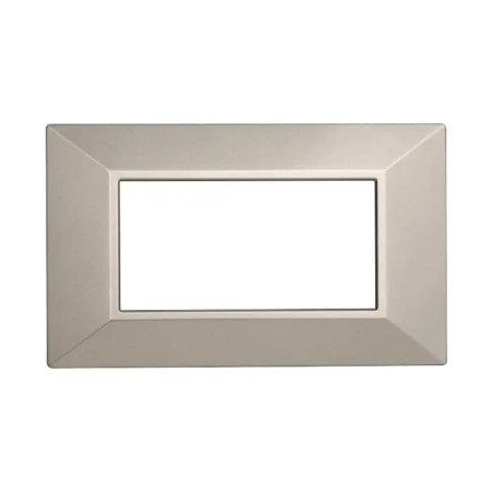Placca 4 Moduli Bticino Axolute Compatibile Piramide Titanio Serie Moon
