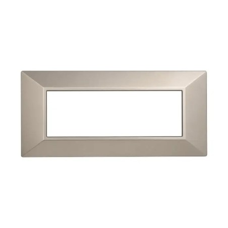 Placca 6 Moduli Bticino Axolute Compatibile Piramide Titanio Serie Moon