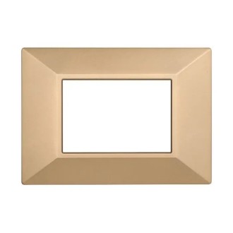 Placca 3 Moduli Bticino Axolute Compatibile Piramide Oro...