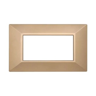 Placca 4 Moduli Bticino Axolute Compatibile Piramide Oro...