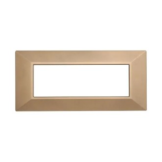 Placca 6 Moduli Bticino Axolute Compatibile Piramide Oro...