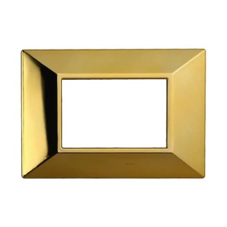 Placca 3 Moduli Bticino Axolute Compatibile Piramide Oro...