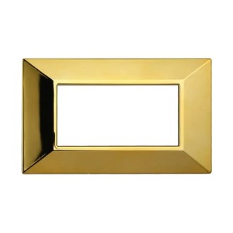 Placca 4 Moduli Bticino Axolute Compatibile Piramide Oro...