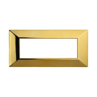 Placca 6 Moduli Bticino Axolute Compatibile Piramide Oro...