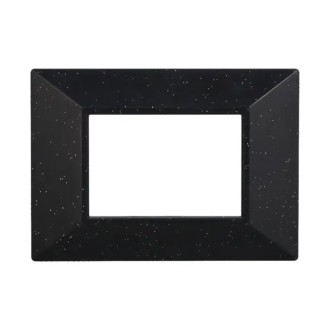 Placca 3 Moduli Bticino Axolute Compatibile Piramide Nero...