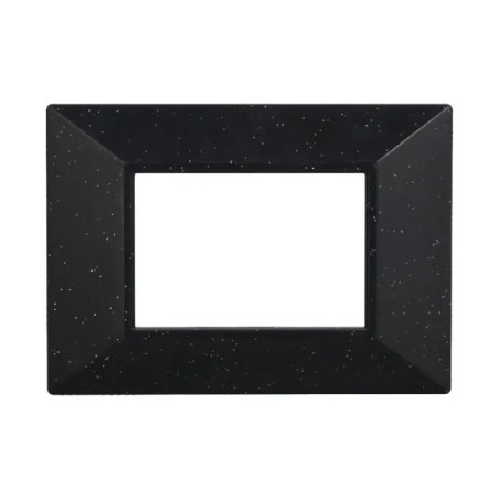 Placca 3 Moduli Bticino Axolute Compatibile Piramide Nero Brillante Serie Moon