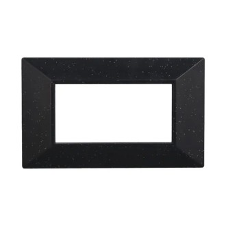 Placca 4 Moduli Bticino Axolute Compatibile Piramide Nero...