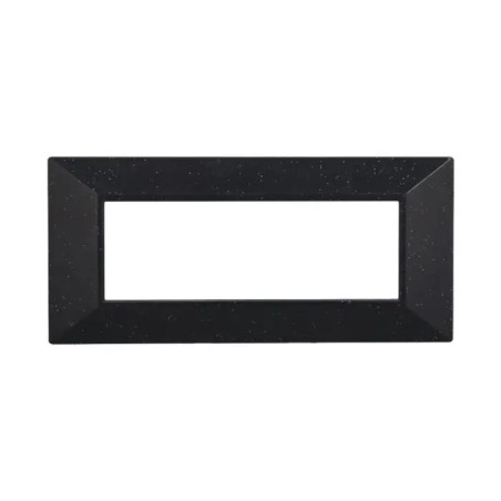 Placca 6 Moduli Bticino Axolute Compatibile Piramide Nero Brillante Serie Moon